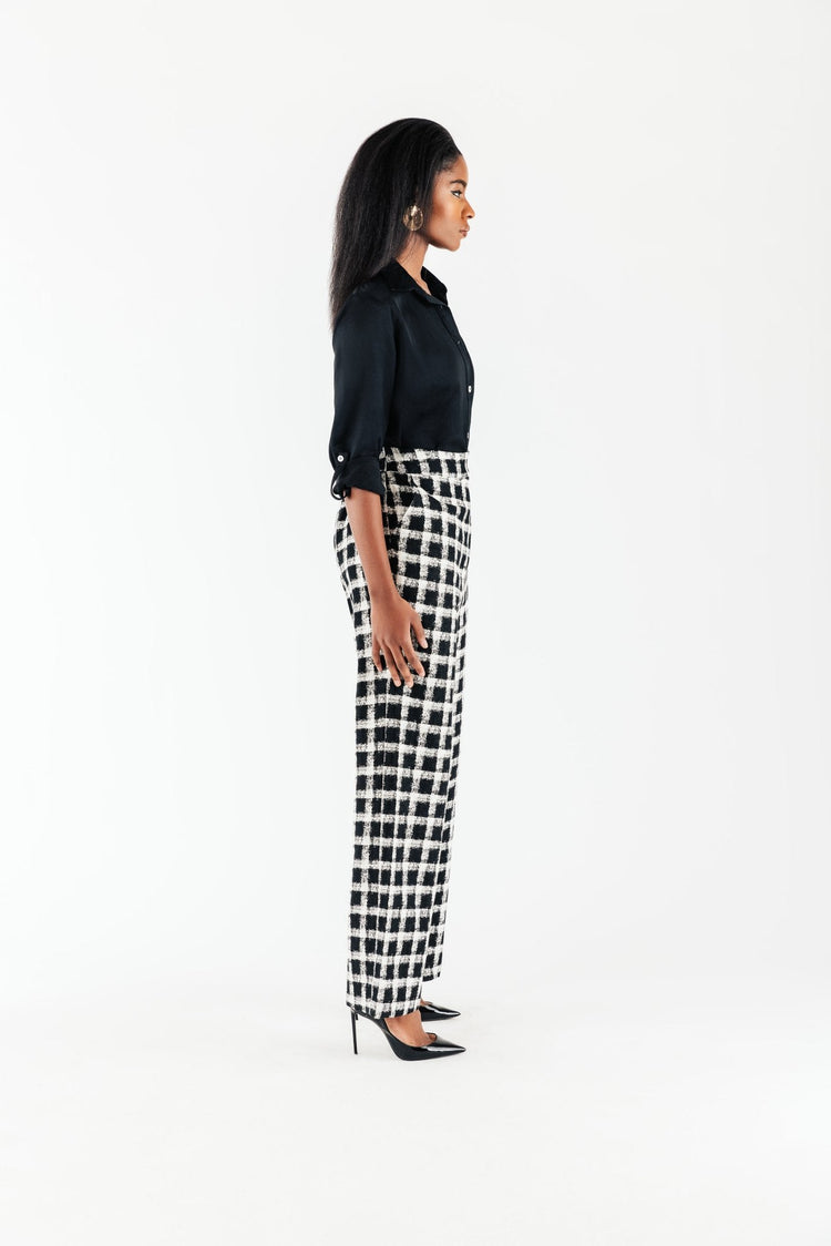 Alethea Linen Jacquard Pant - Chloe Kristyn