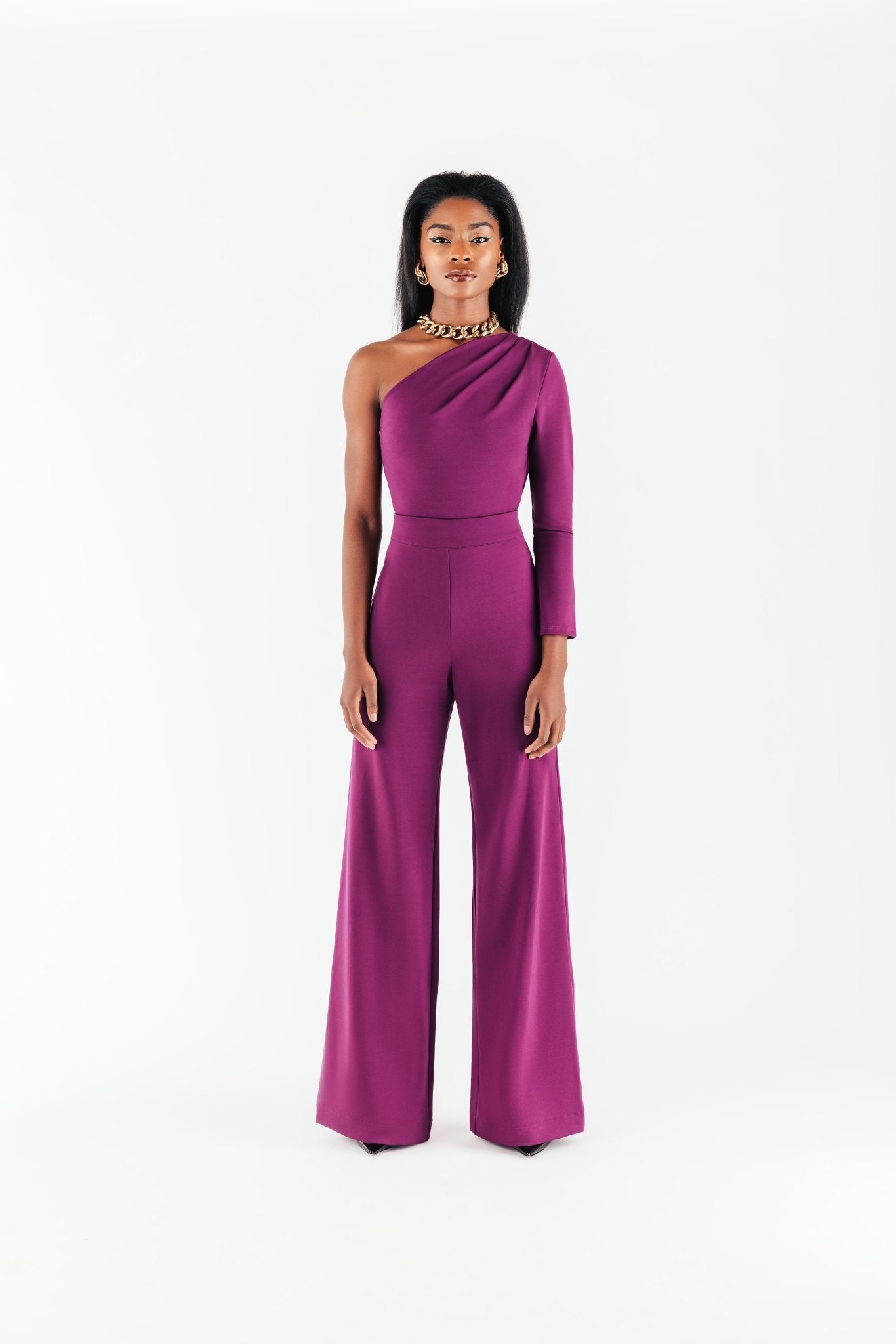 Magenta Bridgette Wideleg Ponte Pant - Chloe Kristyn