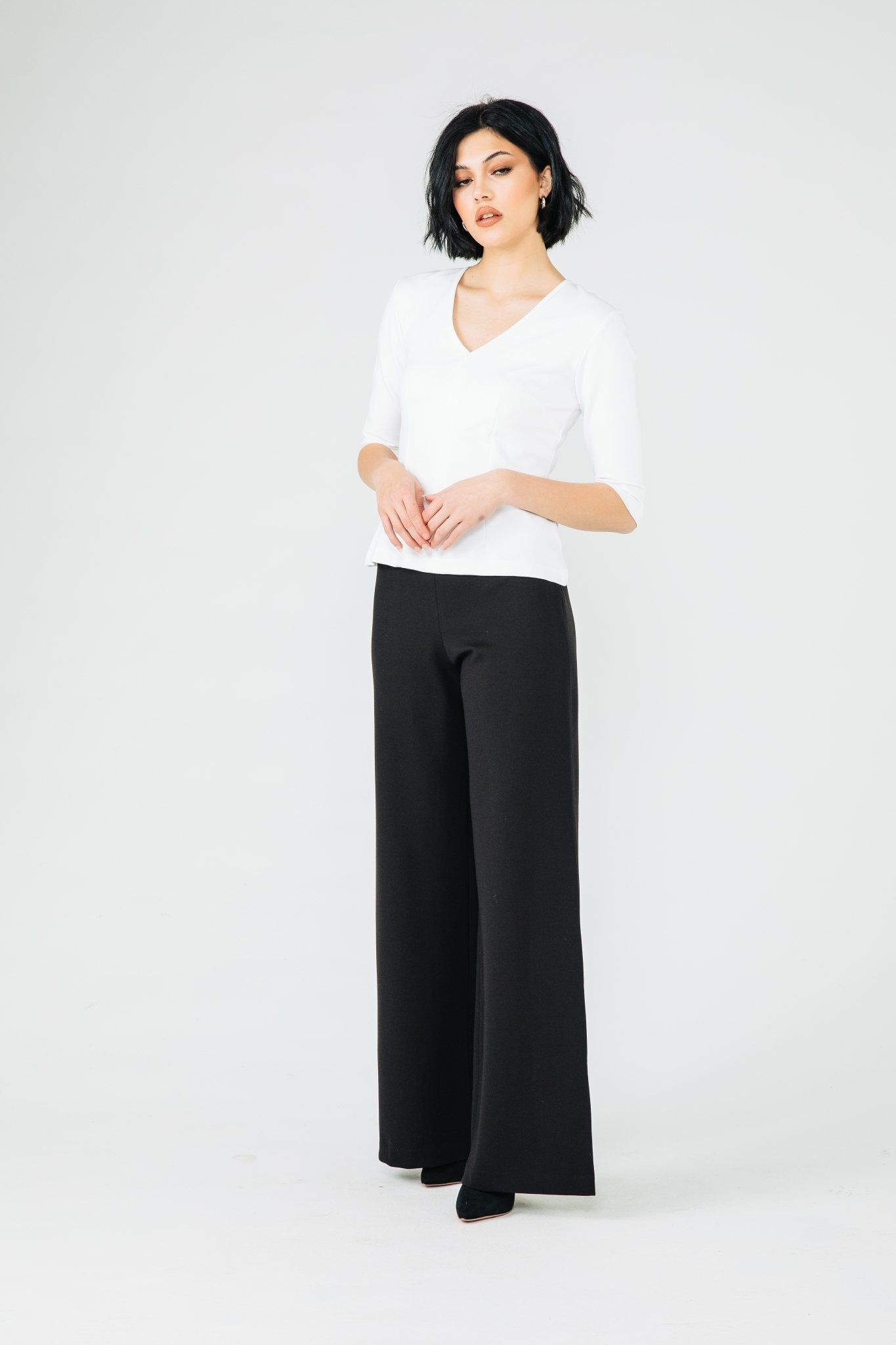 Veronica Ponte Half Sleeve Top - Chloe Kristyn