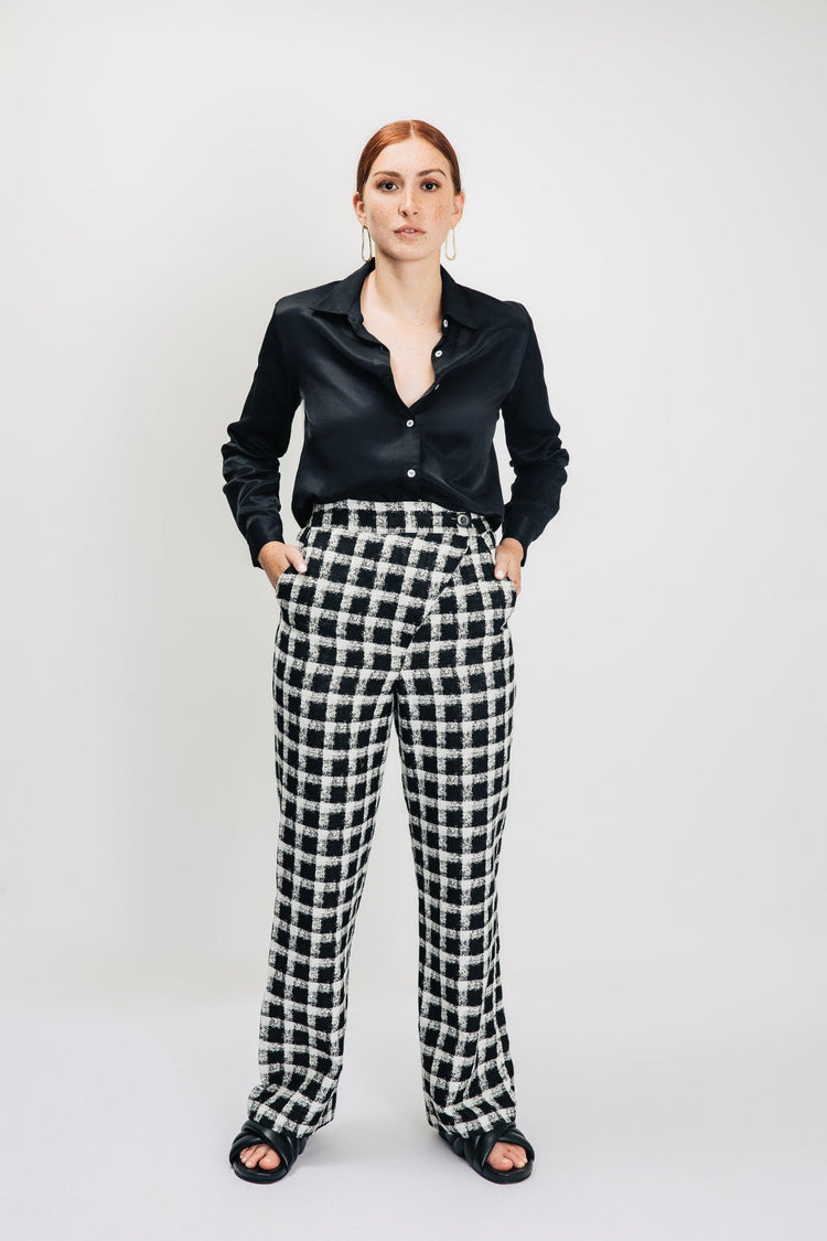 Alethea Linen Jacquard Pant - Chloe Kristyn