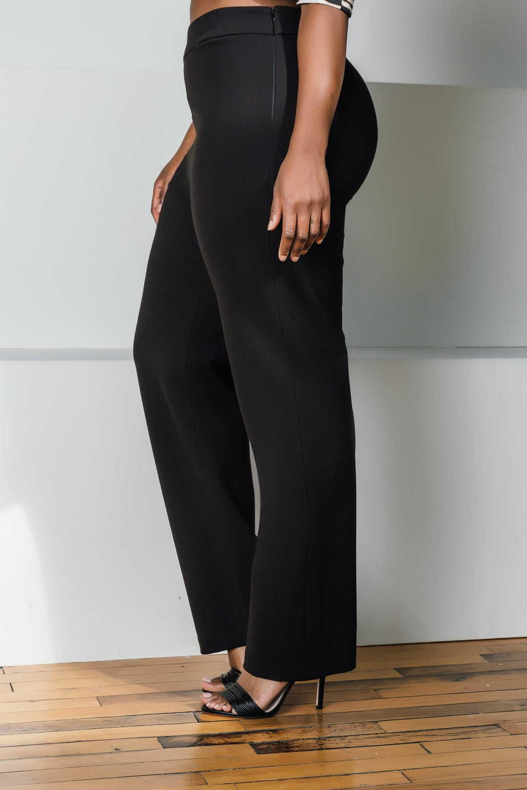 Brennan Straight Leg Ponte Pant | Black - Chloe Kristyn